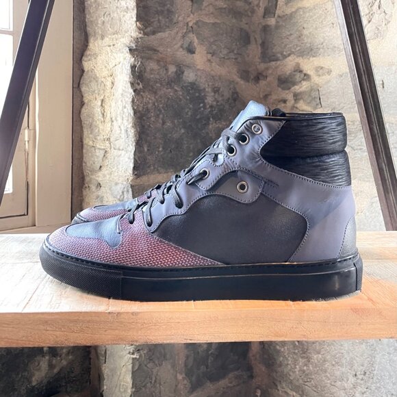 Balenciaga Multifabric Colourblock Coated High-Top Sneakers - Picture 5 of 9